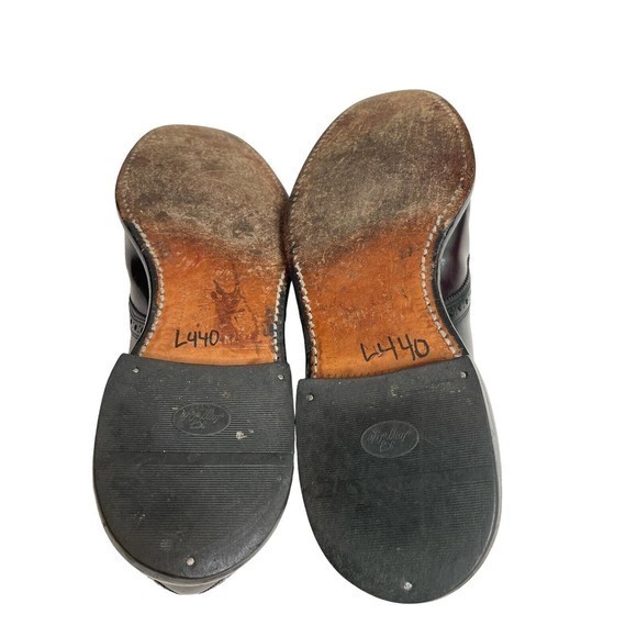 Allen Edmonds Shelton 8271‎ Burgundy Two Tone Saddle Oxford Dress Shoe 9.5 B - Picture 6 of 7